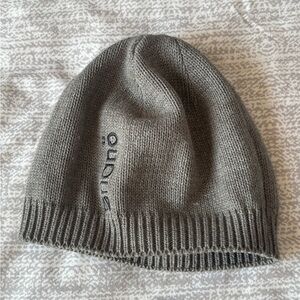 Nano Kids Gray Knit Beanie Hat with Logo